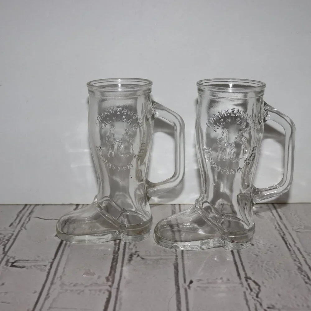 🍺 Vintage Beer Boots · Frankenmuth Bavarian Inn · Set of 2 · 6.5